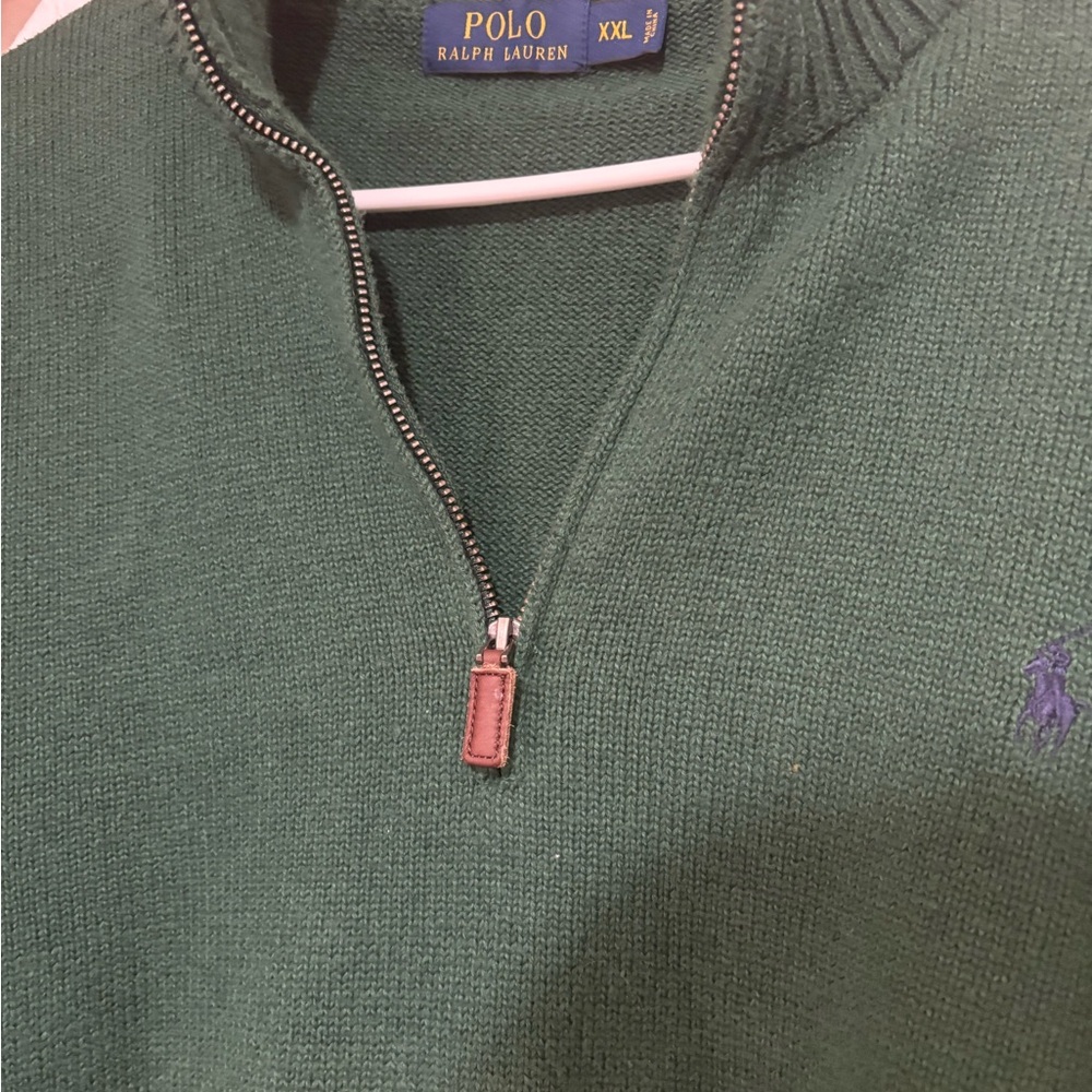 Polo by Ralph Lauren Forest Green Zip-Up Sweater